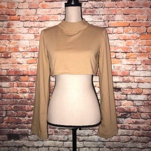 FP Beach Cropped Mock Neck Long Sleeve